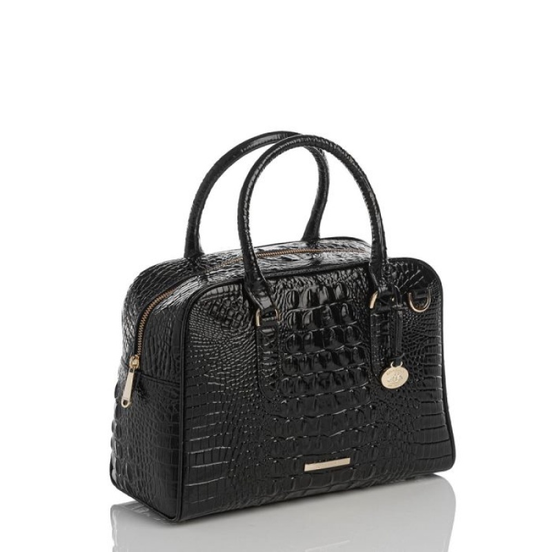 Women's Brahmin Marissa Satchel Bags Black | LKXA3688