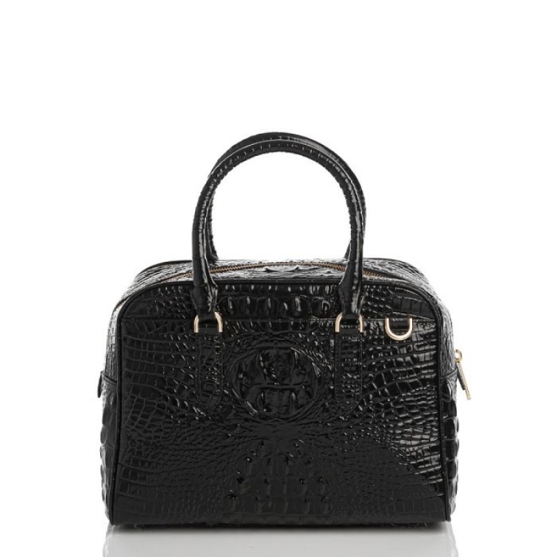 Women's Brahmin Marissa Satchel Bags Black | LKXA3688