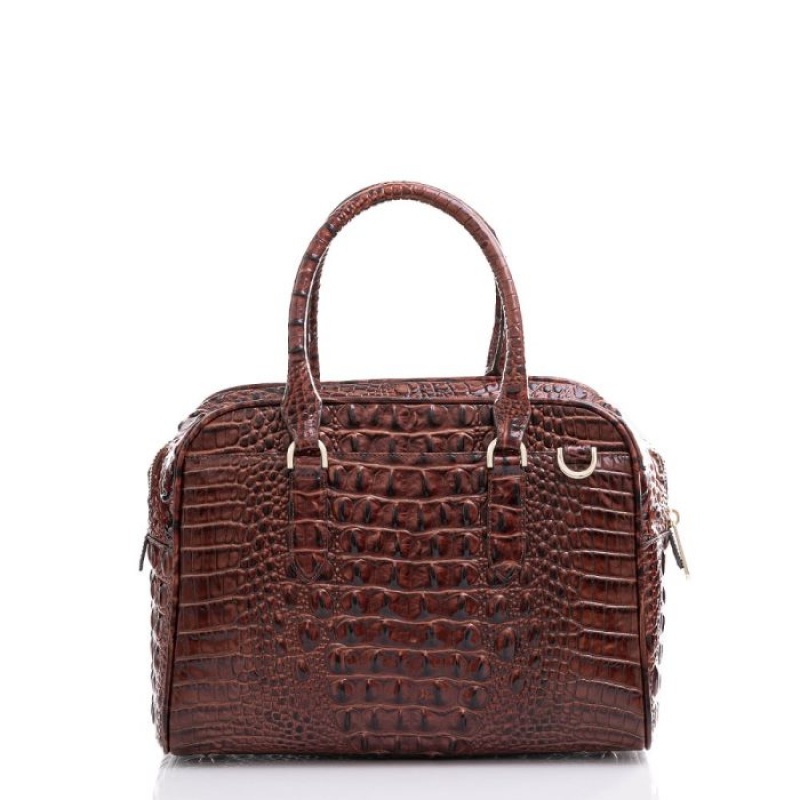 Women's Brahmin Marissa Satchel Bags Pecan Melbourne | ZSRK7165