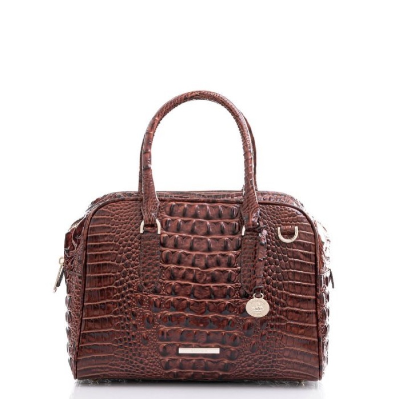 Women\'s Brahmin Marissa Satchel Bags Pecan Melbourne | ZSRK7165