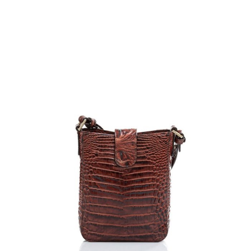 Women's Brahmin Marley Crossbody Bags Pecan Melbourne | FRJH1932