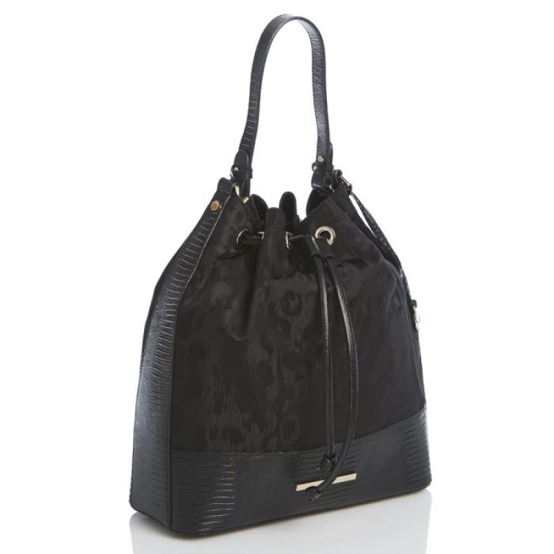 Women's Brahmin Marlowe Bucket Bags Black | NFGB1399