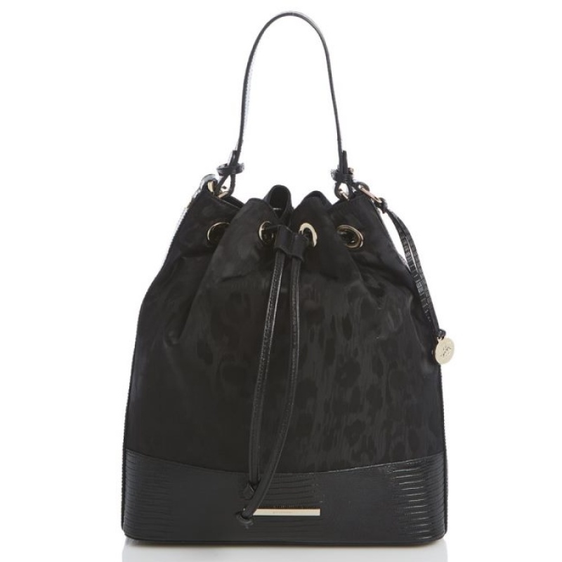 Women\'s Brahmin Marlowe Bucket Bags Black | NFGB1399