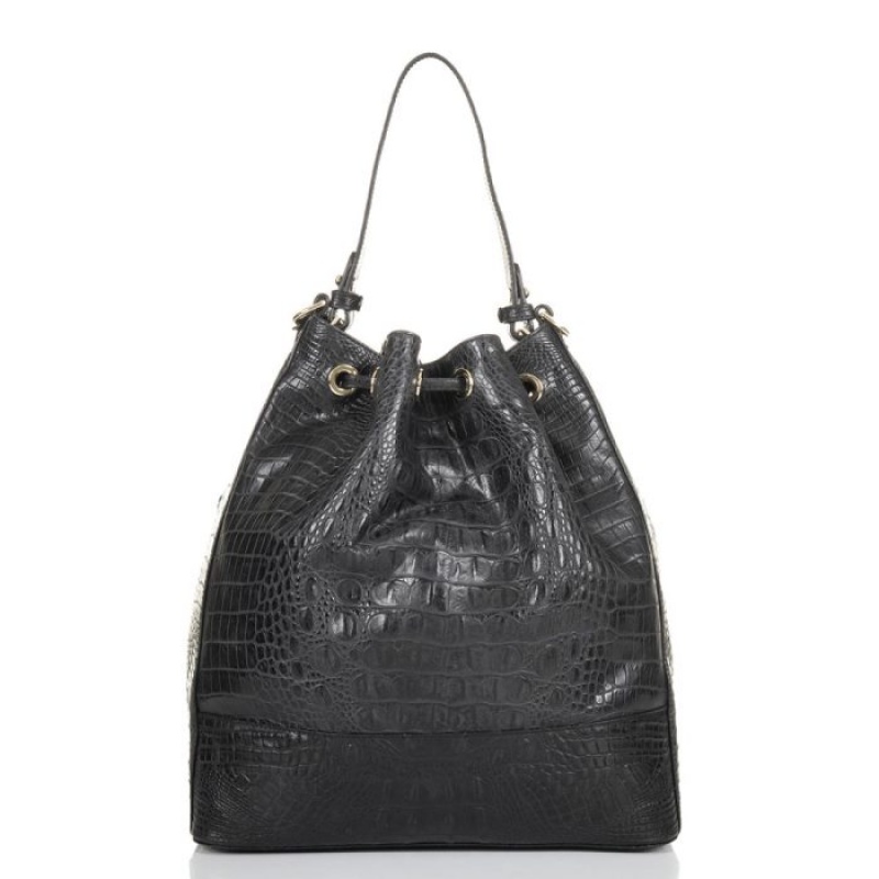 Women's Brahmin Marlowe Bucket Bags Black | VMQH3922