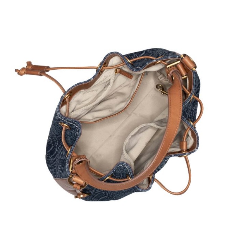 Women's Brahmin Marlowe Bucket Bags Blue | RBMA2964