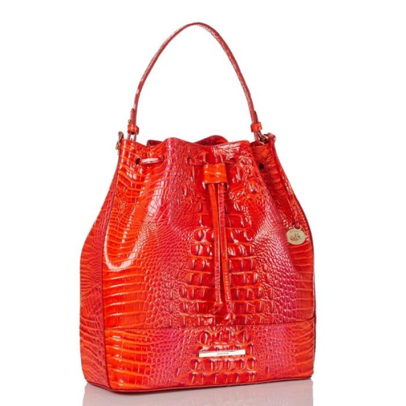 Women's Brahmin Marlowe Bucket Bags Flame Melbourne | OZMB8152