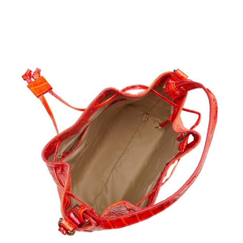 Women's Brahmin Marlowe Bucket Bags Flame Melbourne | OZMB8152