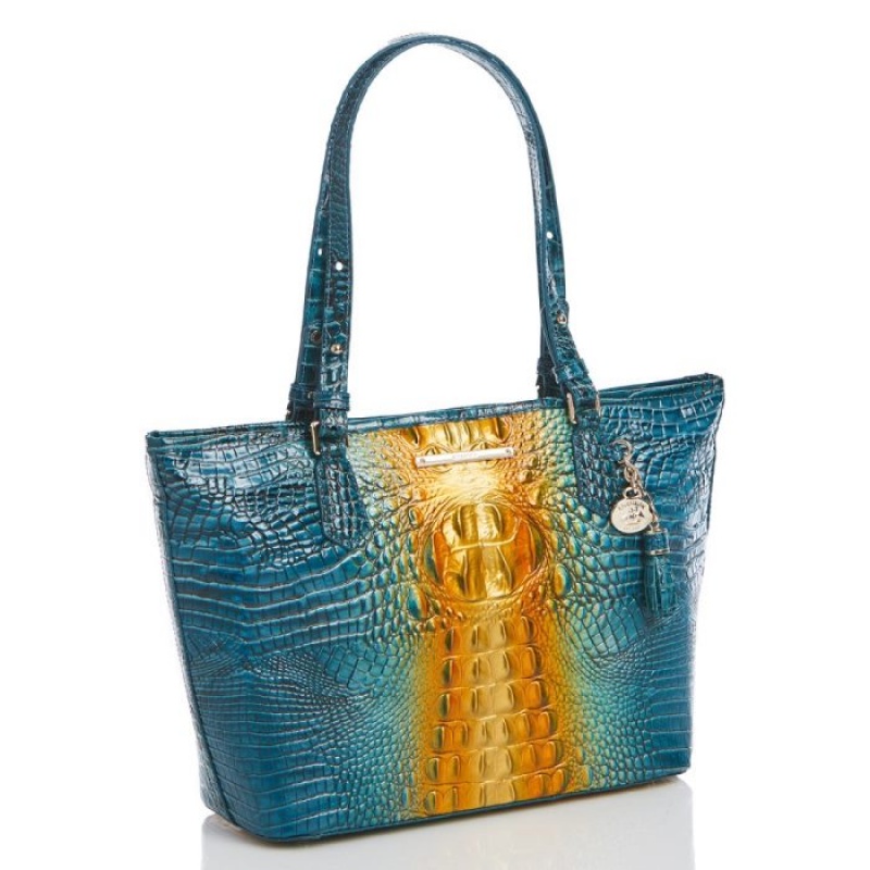 Women's Brahmin Medium Asher Tote Bags Bermuda Ombre Melbourne | WLGT8658