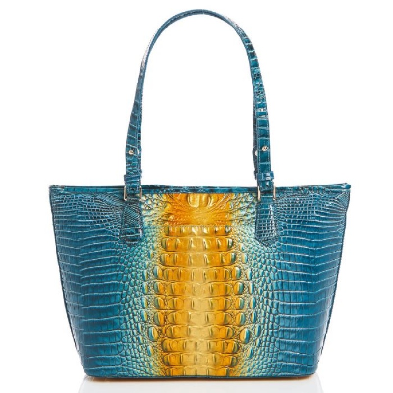 Women's Brahmin Medium Asher Tote Bags Bermuda Ombre Melbourne | WLGT8658