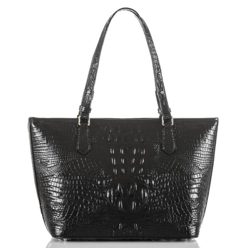 Women's Brahmin Medium Asher Tote Bags Black | AOBG1378