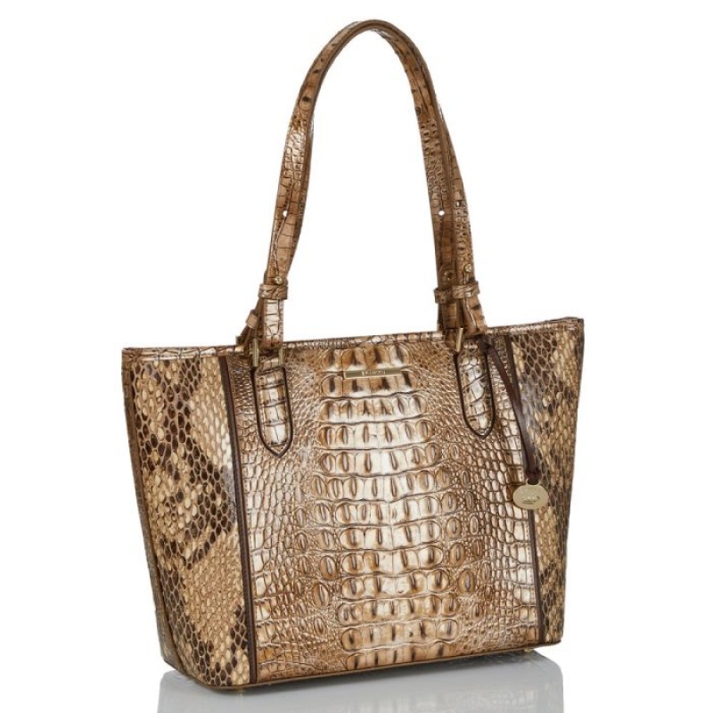 Women's Brahmin Medium Asher Tote Bags Cashew Cooper | SWHZ6157