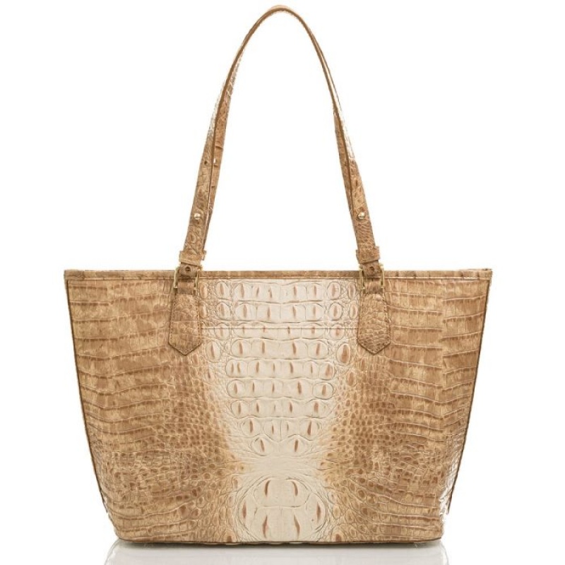 Women's Brahmin Medium Asher Tote Bags Praline Ombre Melbourne | FJVE0711