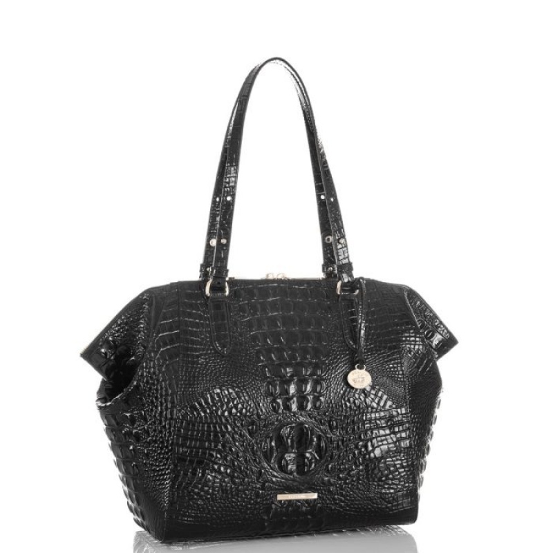 Women's Brahmin Medium Camila Tote Bags Black | CXNY9157