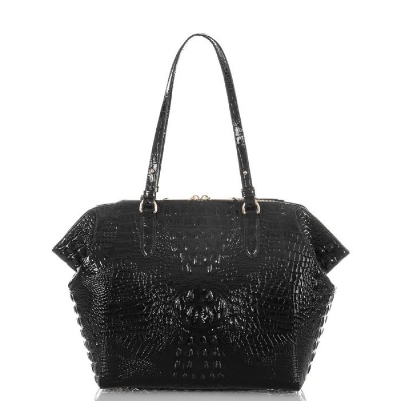 Women's Brahmin Medium Camila Tote Bags Black | CXNY9157