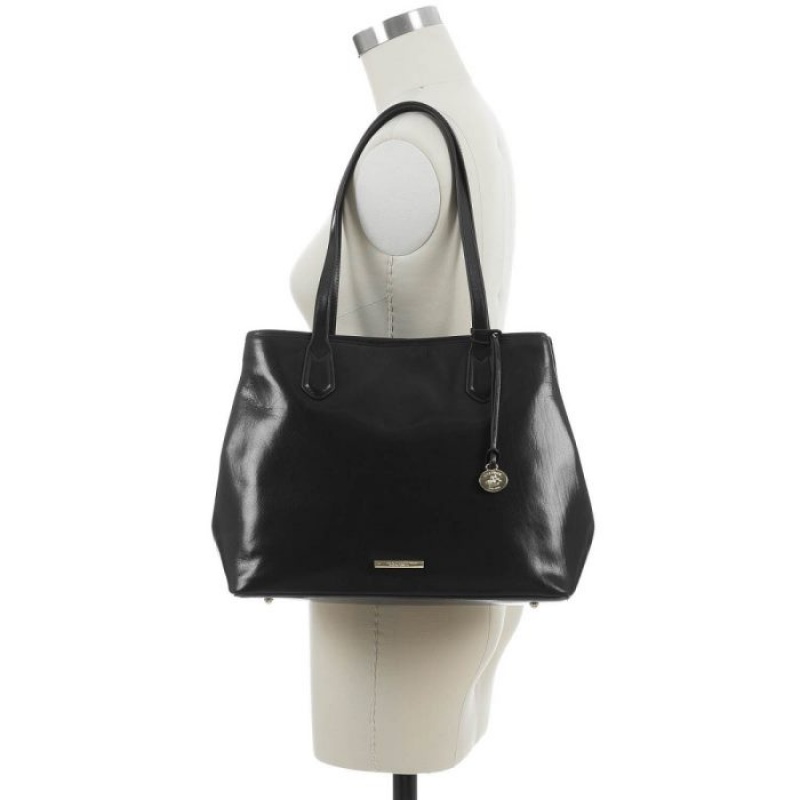 Women's Brahmin Medium Julian Tote Bags Black | GUWE6650