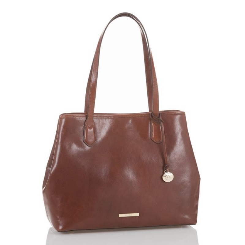 Women's Brahmin Medium Julian Tote Bags Brown | MQLK9288