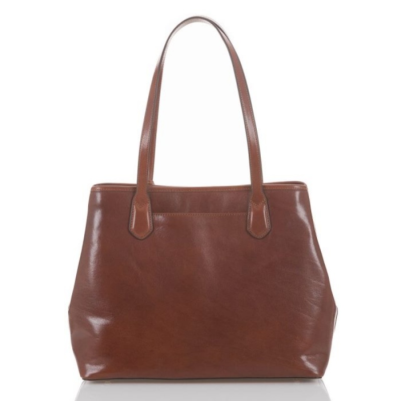 Women's Brahmin Medium Julian Tote Bags Brown | MQLK9288