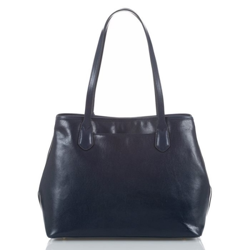 Women's Brahmin Medium Julian Tote Bags Navy | DROJ7015