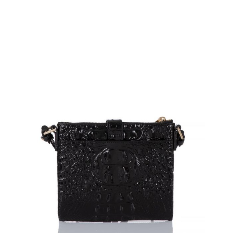 Women's Brahmin Mina Crossbody Bags Black | TLDK3363