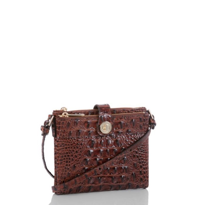 Women's Brahmin Mina Crossbody Bags Pecan Melbourne | MWAM5142