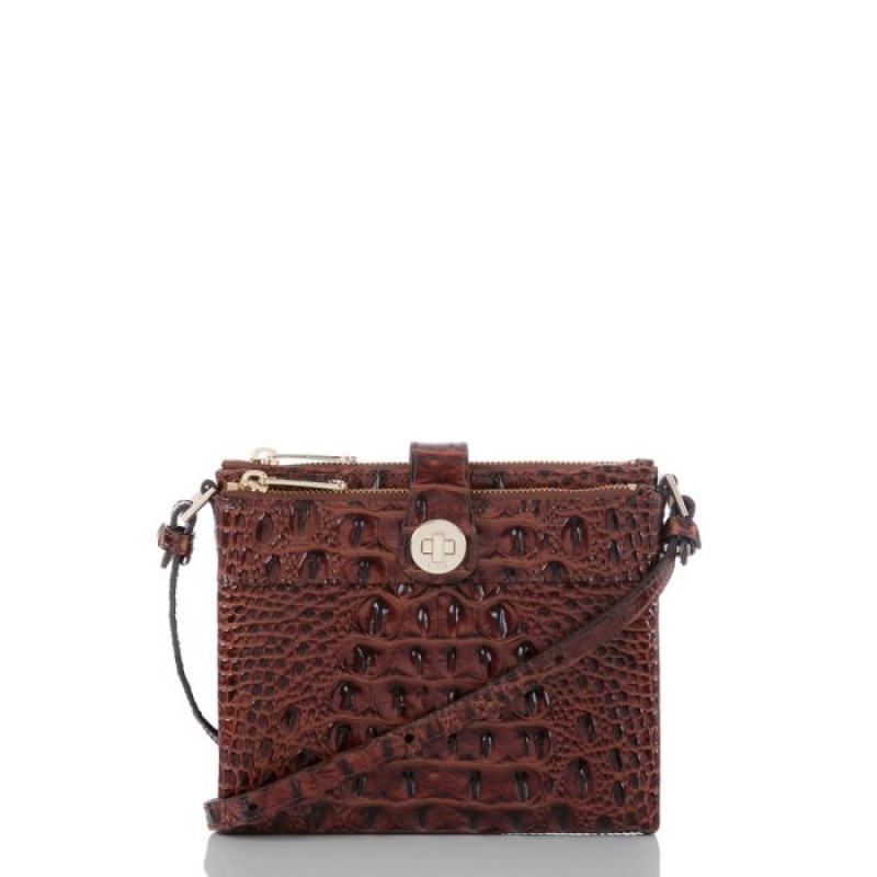 Women\'s Brahmin Mina Crossbody Bags Pecan Melbourne | MWAM5142