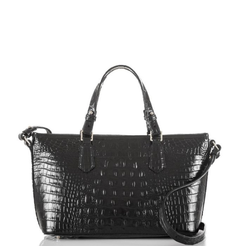 Women's Brahmin Mini Asher Satchel Bags Black | GZDO0946