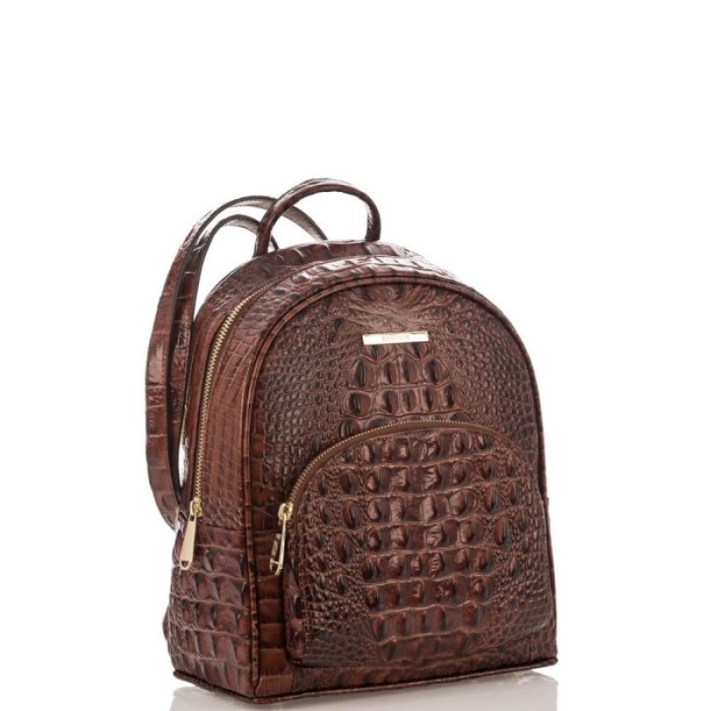 Women's Brahmin Mini Dartmouth Backpacks Pecan Melbourne | BWBH0733