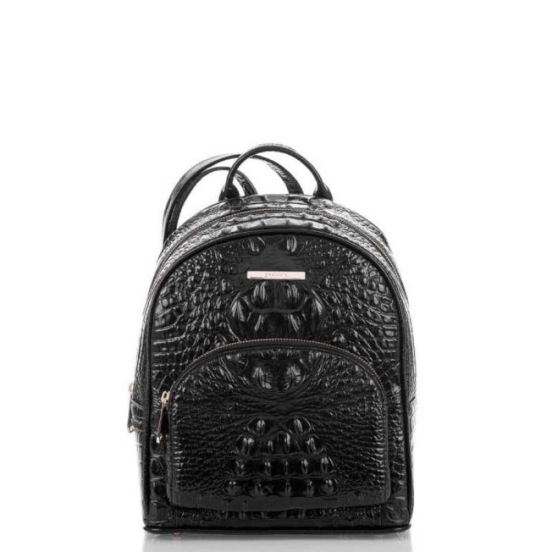 Women\'s Brahmin Mini Dartmouth Backpacks Black | JCSR0705