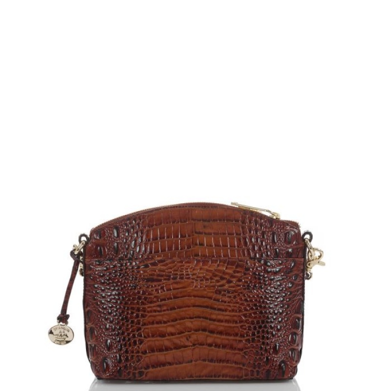 Women's Brahmin Mini Duxbury Crossbody Bags Pecan Melbourne | QXVM9044