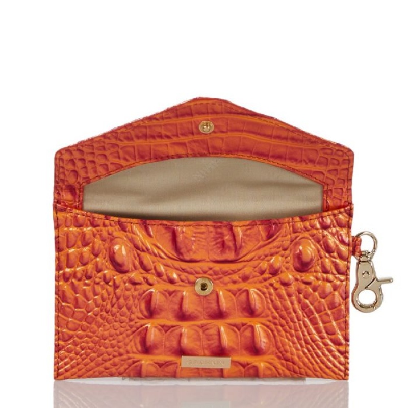 Women's Brahmin Mini Envelope Case Travel Accessories Orange | KZAD6840