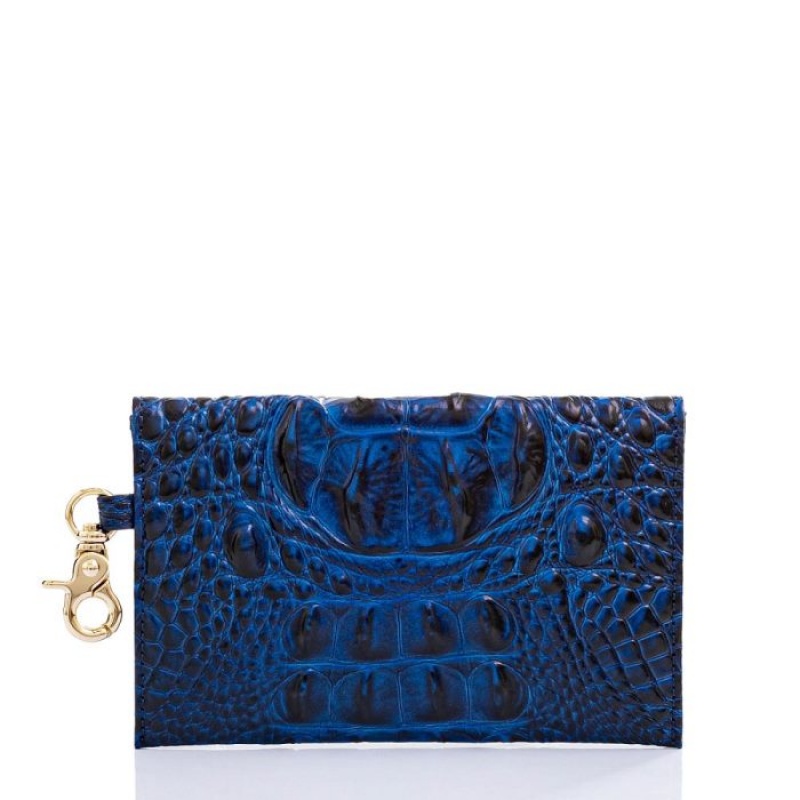 Women's Brahmin Mini Envelope Case Travel Accessories Blue | UDRY6291