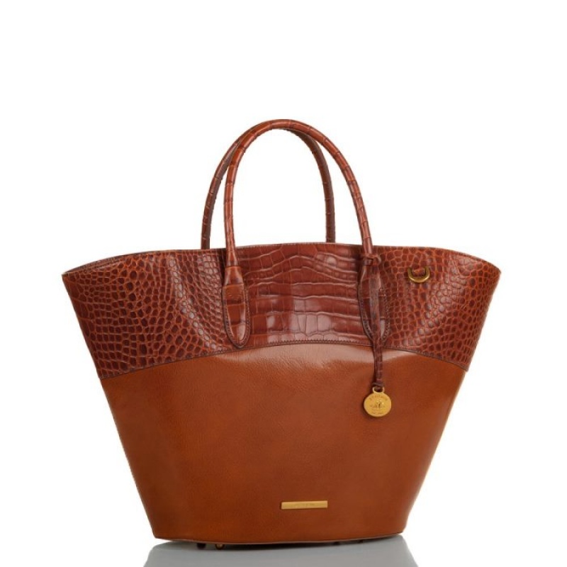 Women's Brahmin Mira Tote Bags Butterscotch Laurence | VFHR5001