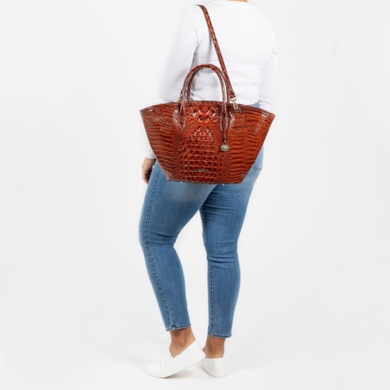 Women's Brahmin Mira Tote Bags Butterscotch Laurence | VFHR5001