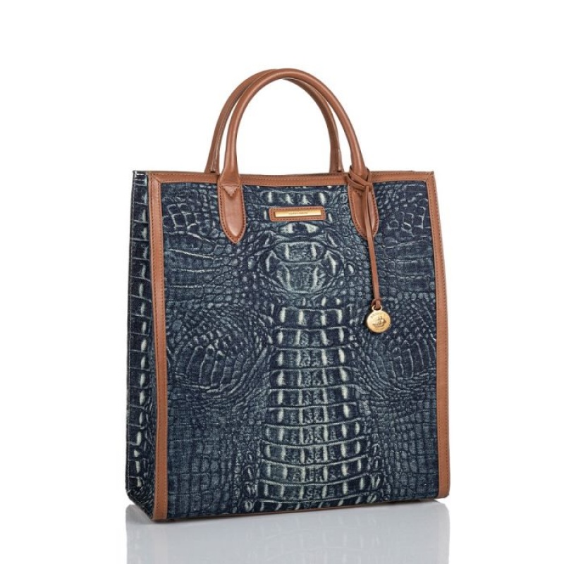 Women's Brahmin Monique Tote Bags Blue | GOLI3251