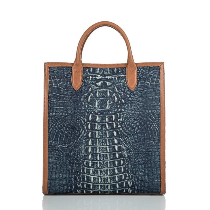 Women's Brahmin Monique Tote Bags Blue | GOLI3251