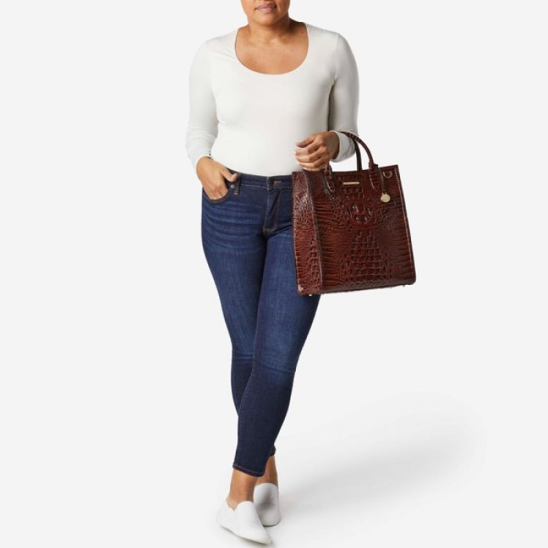 Women's Brahmin Monique Tote Bags Cashew Melbourne | NMWE7651