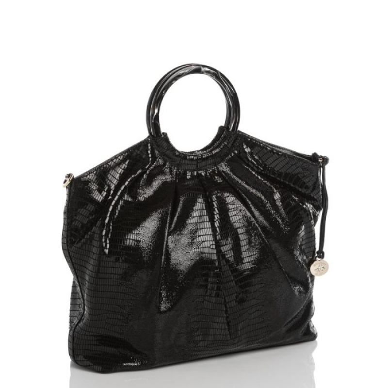 Women's Brahmin Renata Satchel Bags Black | PTKU0110