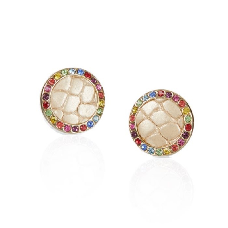 Women\'s Brahmin Round Crystal Earrings Jewelry Multicolor | RCHF9631