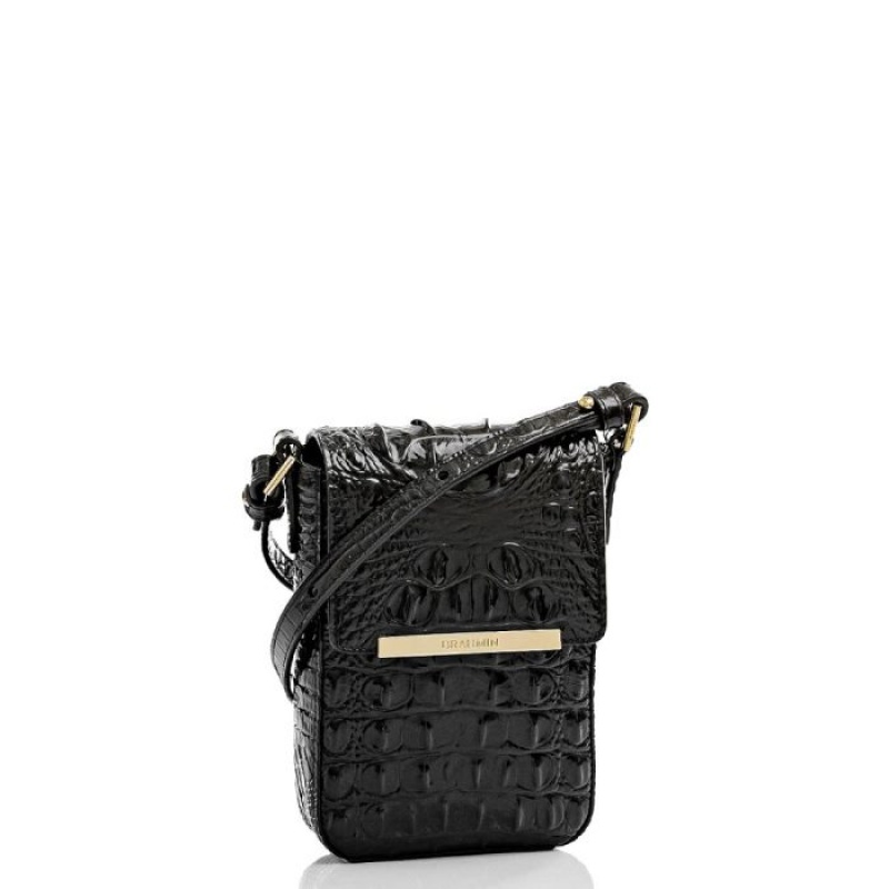 Women's Brahmin Sasha Crossbody Bags Black | EYZL9072