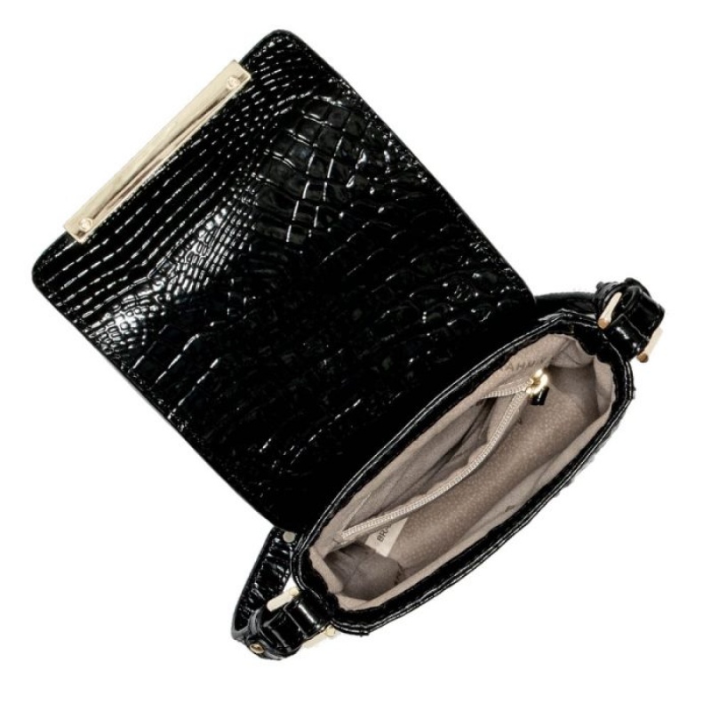 Women's Brahmin Sasha Crossbody Bags Black | EYZL9072