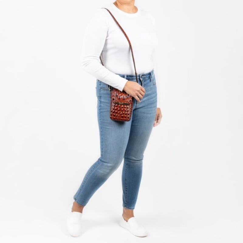 Women's Brahmin Sasha Crossbody Bags Pecan Melbourne | NTAP3376