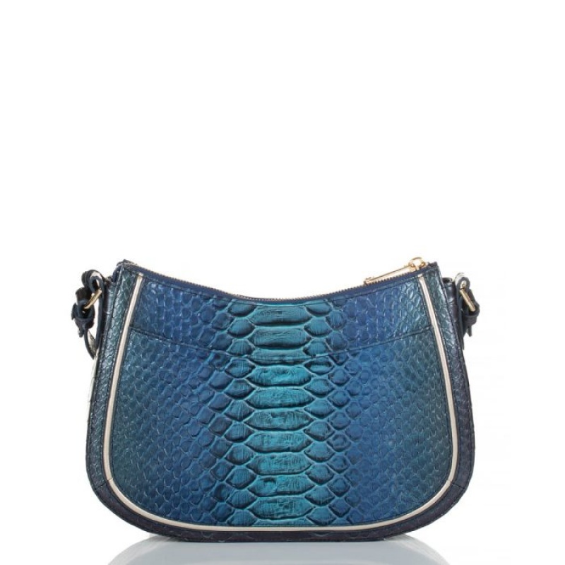 Women's Brahmin Shayna Crossbody Bags Blue | QRCW9032