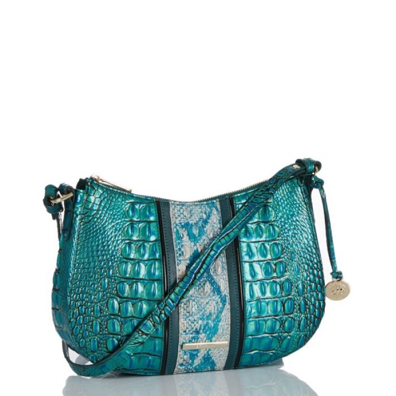 Women's Brahmin Shayna Crossbody Bags Peacock | YYTL2830