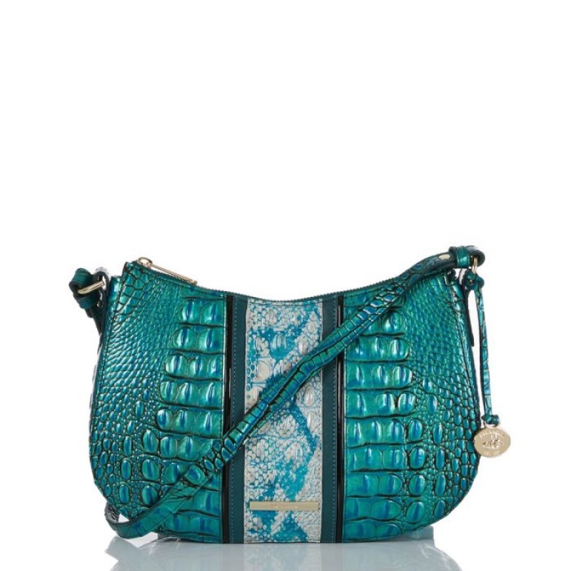 Women\'s Brahmin Shayna Crossbody Bags Peacock | YYTL2830