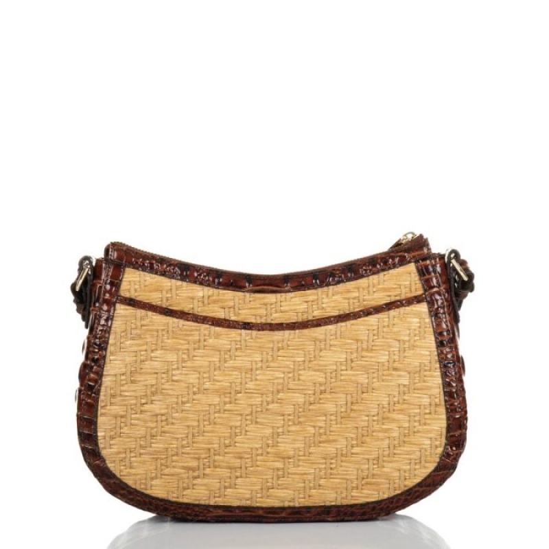 Women's Brahmin Shayna Crossbody Bags Pecan Chatham | OBGZ9918