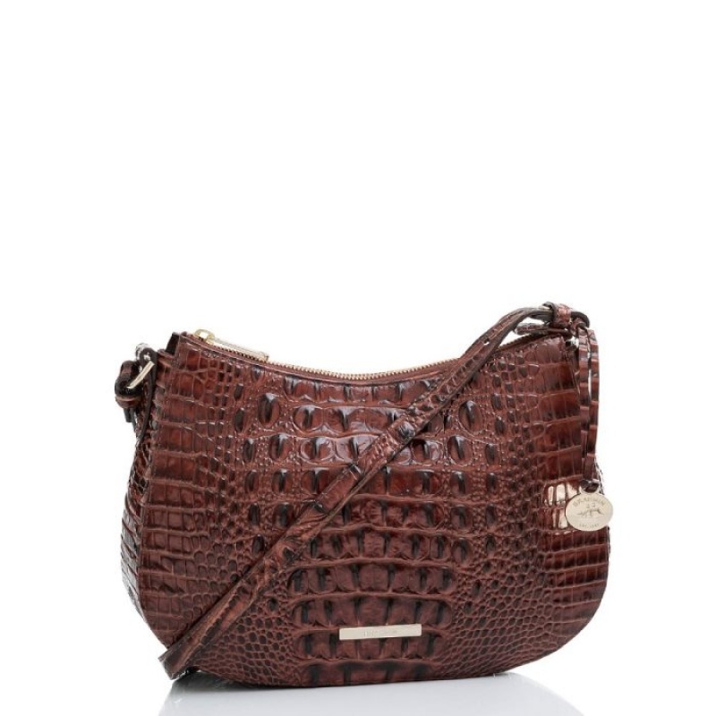 Women's Brahmin Shayna Crossbody Bags Pecan Melbourne | LFNN3666