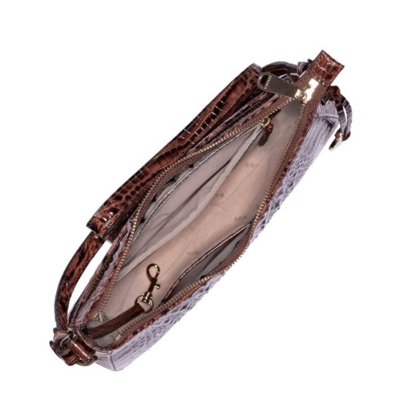 Women's Brahmin Shayna Crossbody Bags Pecan Melbourne | LFNN3666