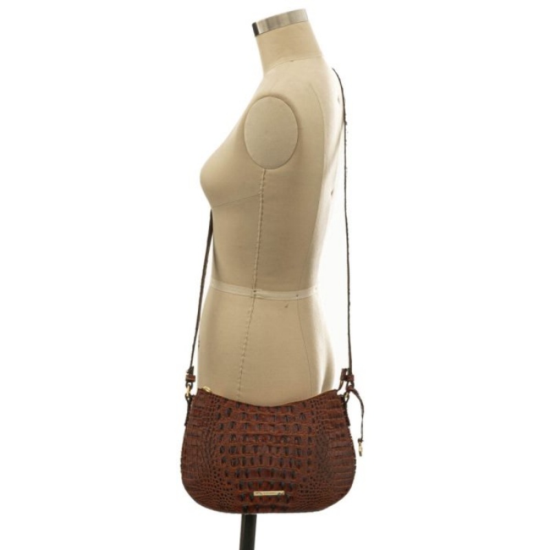 Women's Brahmin Shayna Crossbody Bags Pecan Melbourne | LFNN3666