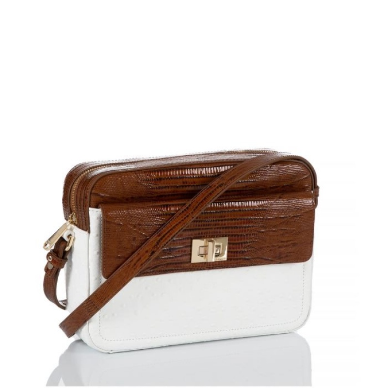 Women's Brahmin Shea Crossbody Bags Milk Sanibel | ZQRC5899