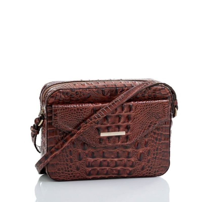 Women's Brahmin Shea Crossbody Bags Pecan Melbourne | TEJO5401